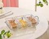 Acrylic Dry Fruit & Snack Jar Set – 3-Piece with Golden Serving Tray