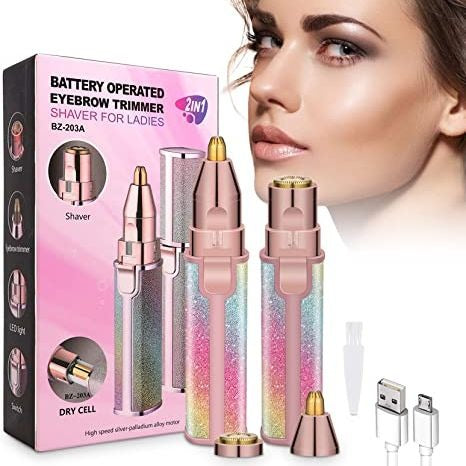 2 in 1 Rechargeable Flawless Trimmer & Facial Hair Remover
