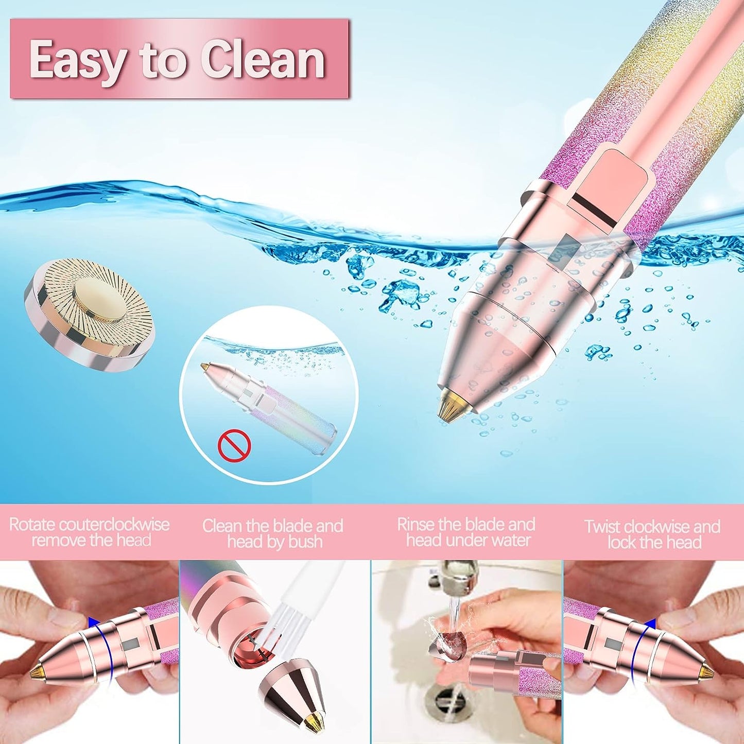 2 in 1 Rechargeable Flawless Trimmer & Facial Hair Remover