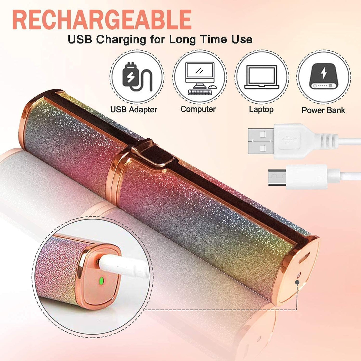 2 in 1 Rechargeable Flawless Trimmer & Facial Hair Remover