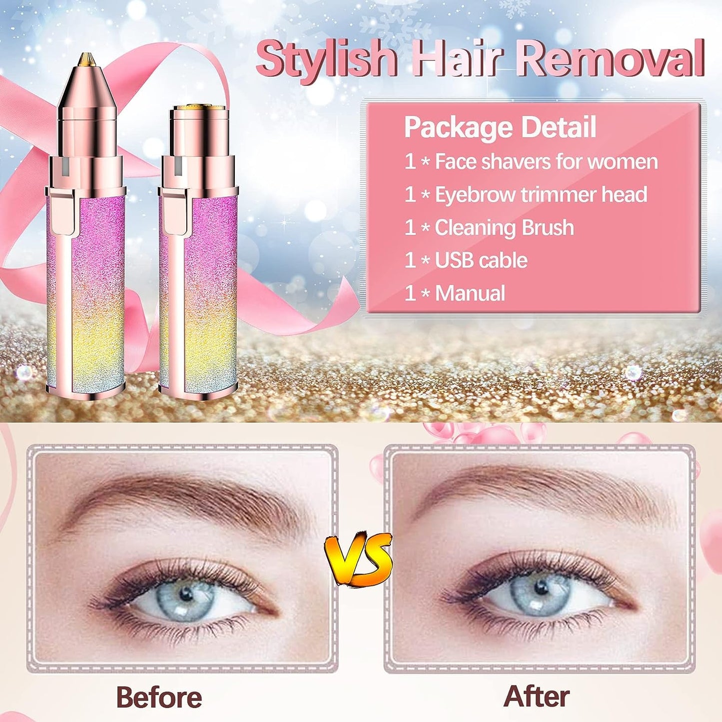2 in 1 Rechargeable Flawless Trimmer & Facial Hair Remover