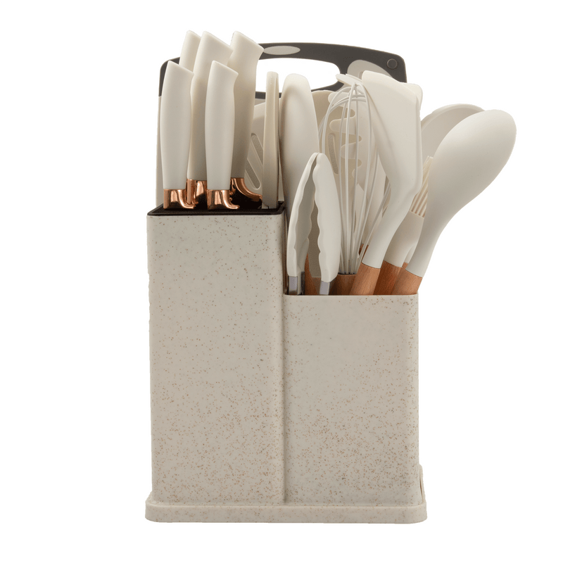 19PCS Kitchen Spoons & Knife Set – Complete Cooking Utensil Kit