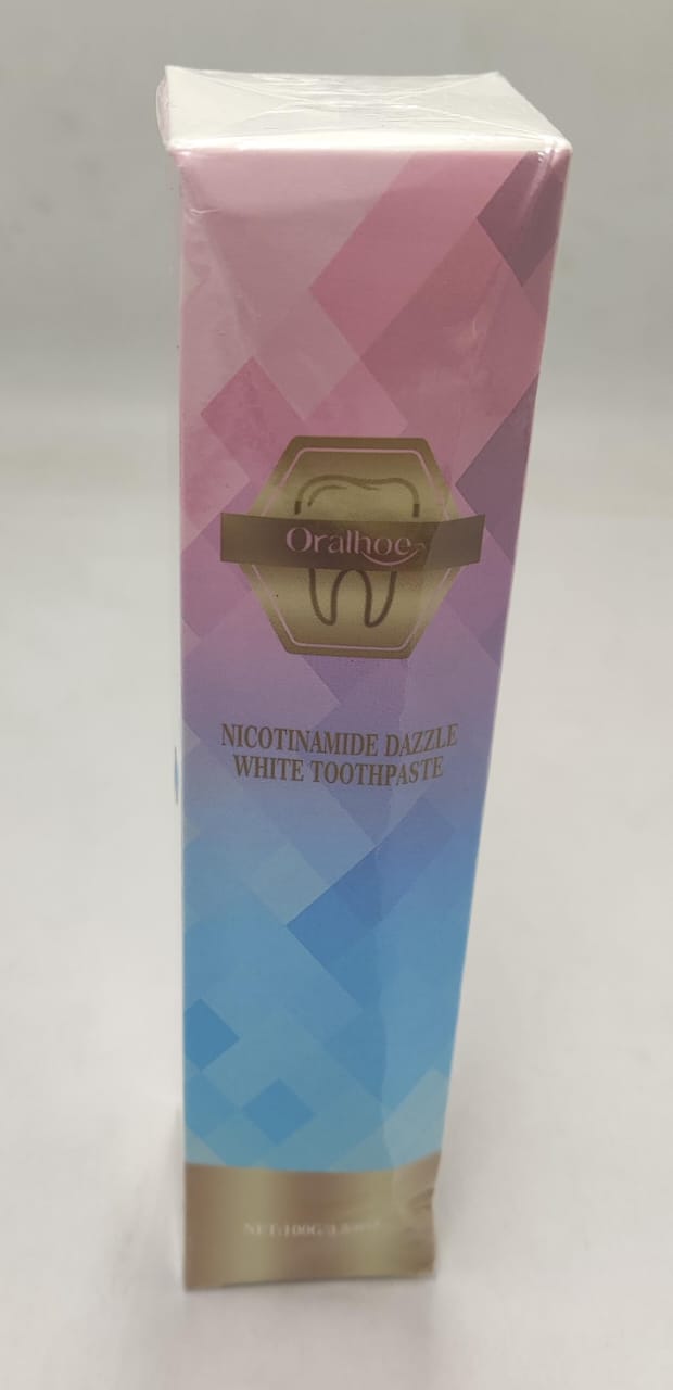 Oralhoe Nicotinamide Dazzle White Toothpaste – Vitamin B3 Whitening Gel 100g