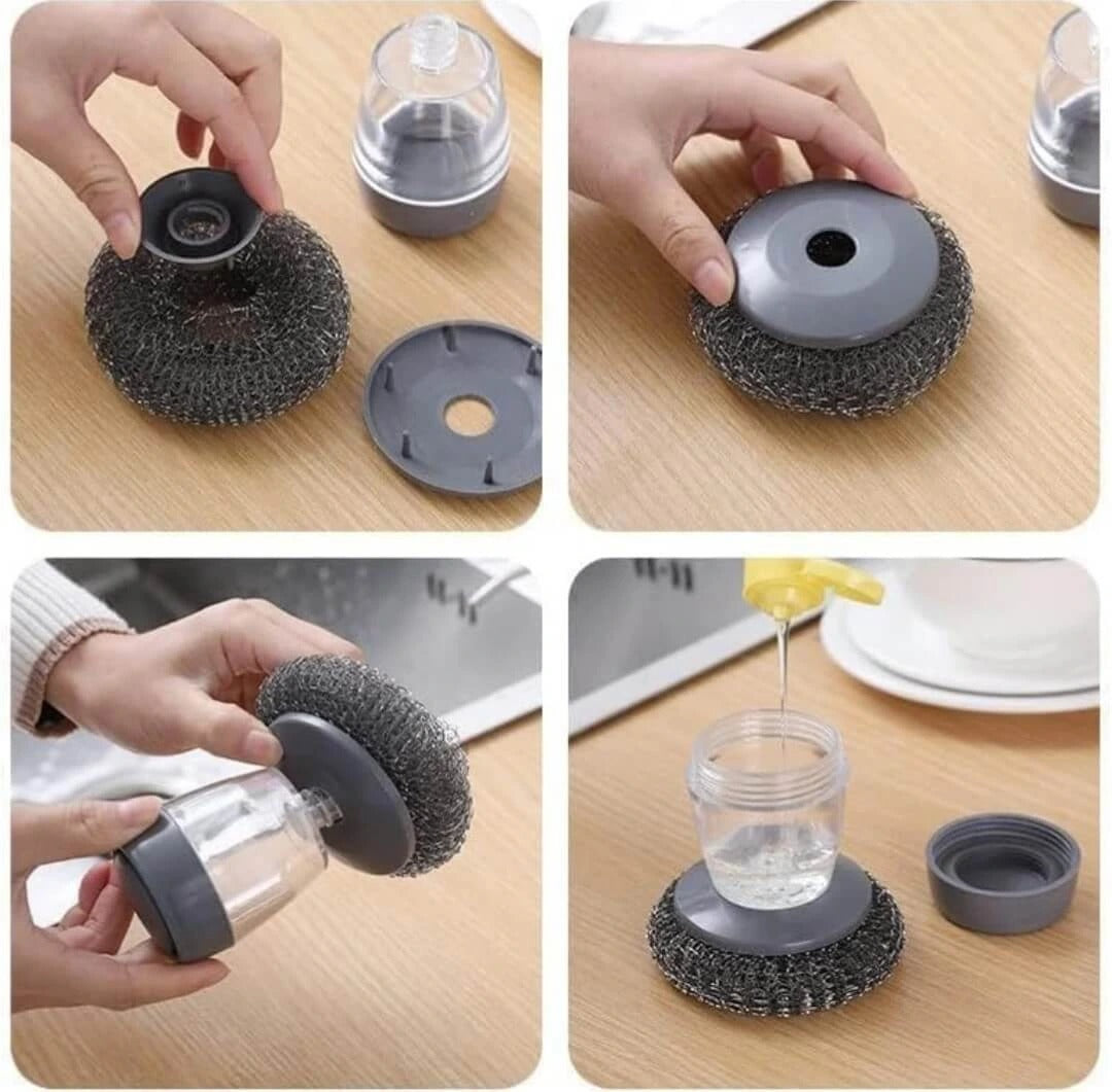 Smart Kitchen Soap Dispensing Palm Brush is a versatile and efficient tool desig