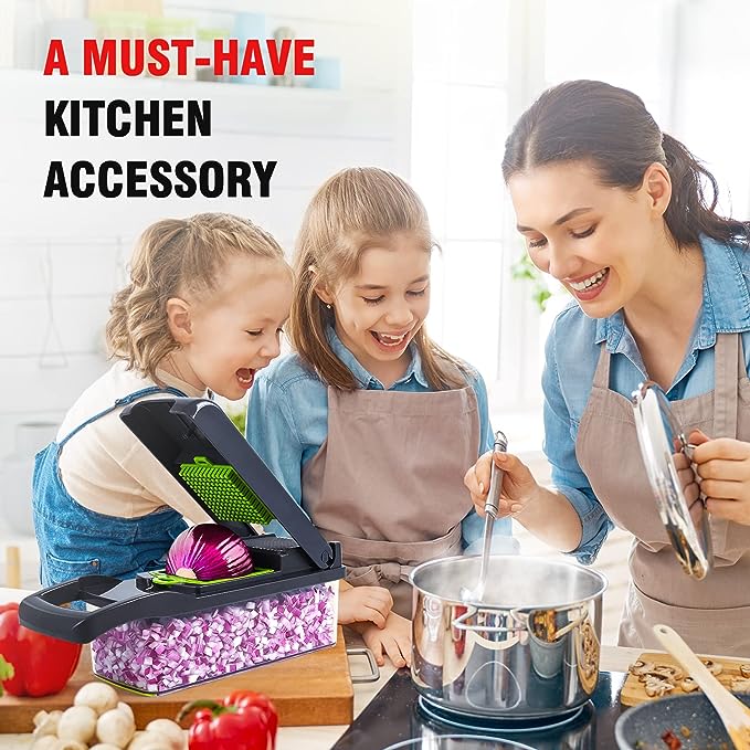 Vegetable Cutter Chopper & Slicer – All-in-One Multi-Blade Kitchen Tool