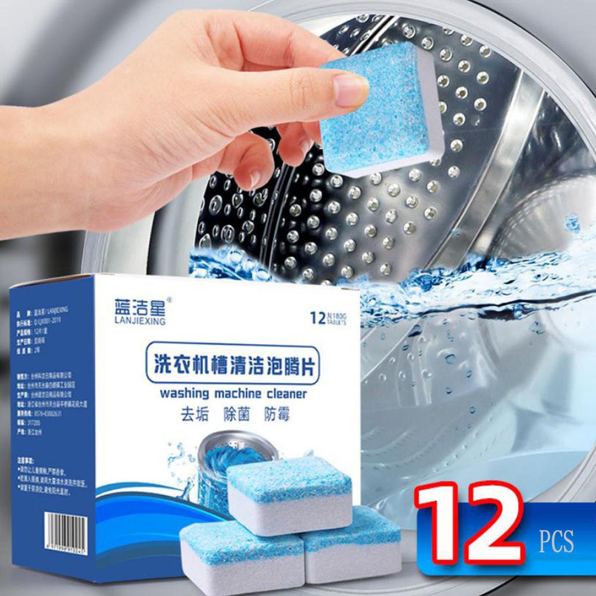 Pack Of 1 Washing Machine Cleaner Tablets – 12 Tablet | Deep Cleaning & Deodorizing For Front Load, Top Load & HE Washers