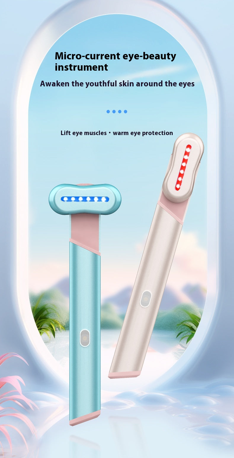 4-in-1 Electric Eye Massager – Red & Blue Light | Microcurrent | Warmth | Anti-Aging | Dubai UAE