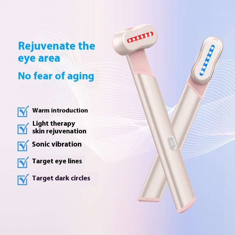 4-in-1 Electric Eye Massager – Red & Blue Light | Microcurrent | Warmth | Anti-Aging | Dubai UAE