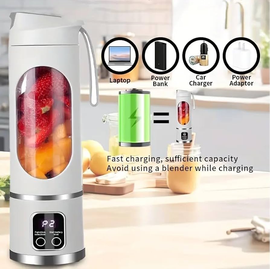 Rechargeable Portable Juicer – Mini Blender for Fresh Juice On the Go