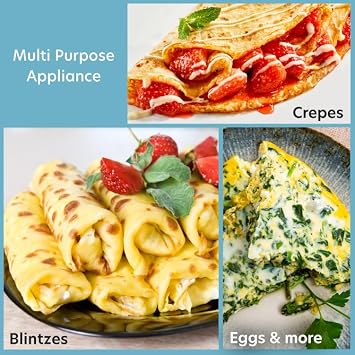 CucinaPro Electric Crepe Maker – 13" Non-Stick | 5 Heat Levels | Pancakes & Flatbreads | Dubai UAE