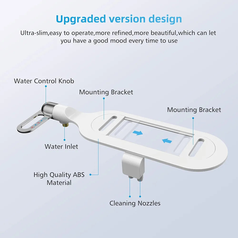 Bidet Attachment for Toilet Seat – Dual Spray | Self-Cleaning Nozzle | No Electricity | Dubai UAE