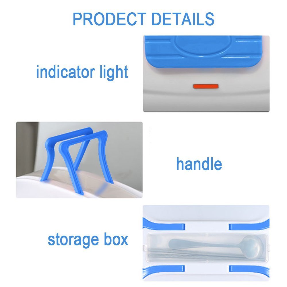 Electric Heating Lunchbox – Portable Self-Heating Meal Box with 3 Compartments