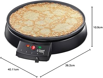 CucinaPro Electric Crepe Maker – 13" Non-Stick | 5 Heat Levels | Pancakes & Flatbreads | Dubai UAE