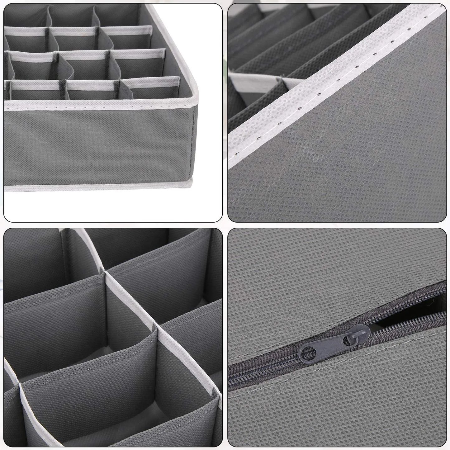 Socks Organizer Divider, 24 Cells Box Foldable Storage Boxes