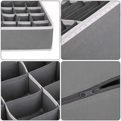 Socks Organizer Divider, 24 Cells Box Foldable Storage Boxes