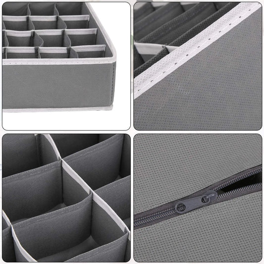 Socks Organizer Divider, 24 Cells Box Foldable Storage Boxes