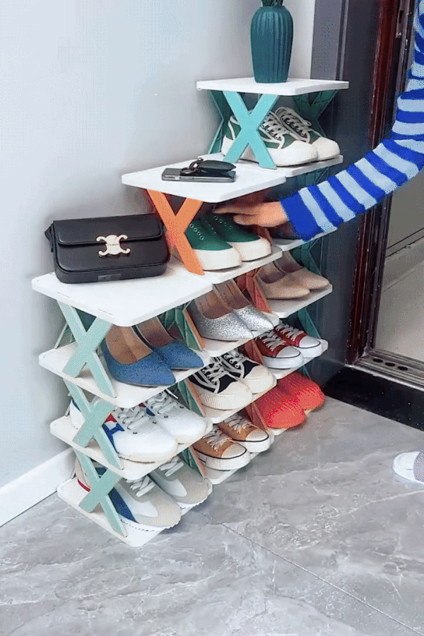 6-Tier Multifunctional Storage Rack – Stackable Shoe & Home Organizer