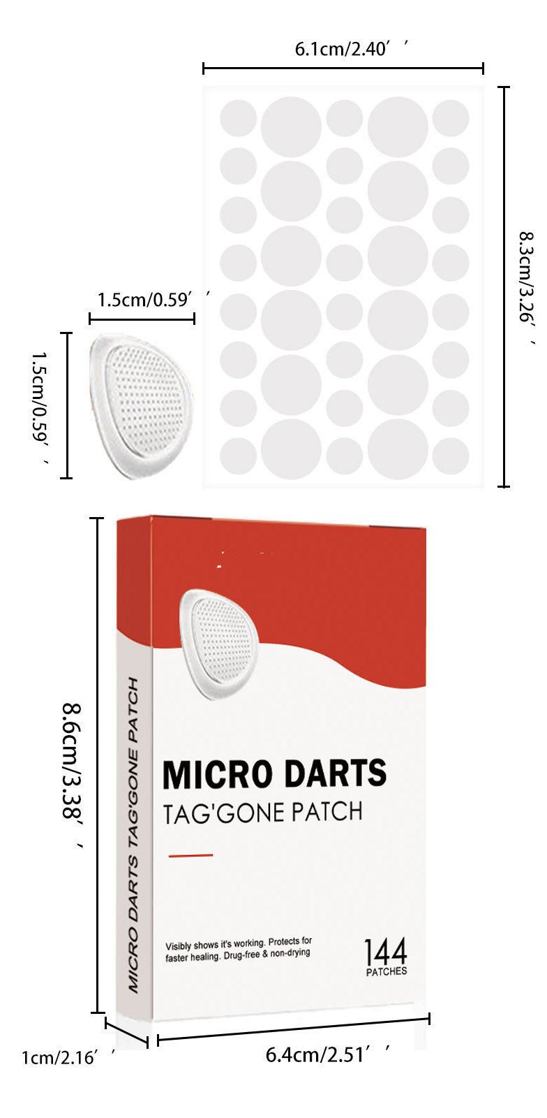 Acne Patch – Tea Tree & Calendula Acne Clearing Patches (144 Patches)
