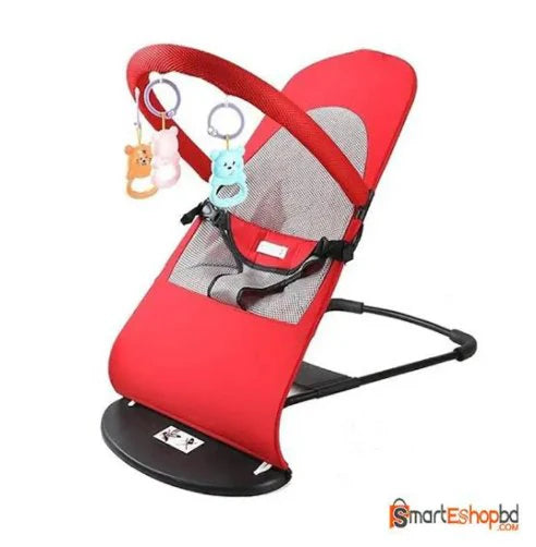 Foldable Baby Bouncer Chair with Toy Bar – Safe & Comfortable for 1–4 Years