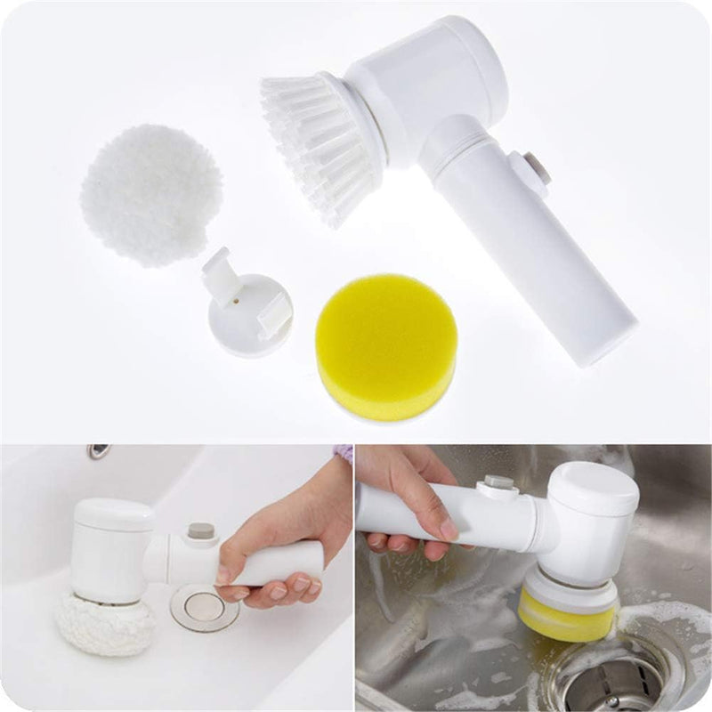 5-in-1 Electric Cleaning Brush – Cordless Rotating Scrubber for Home