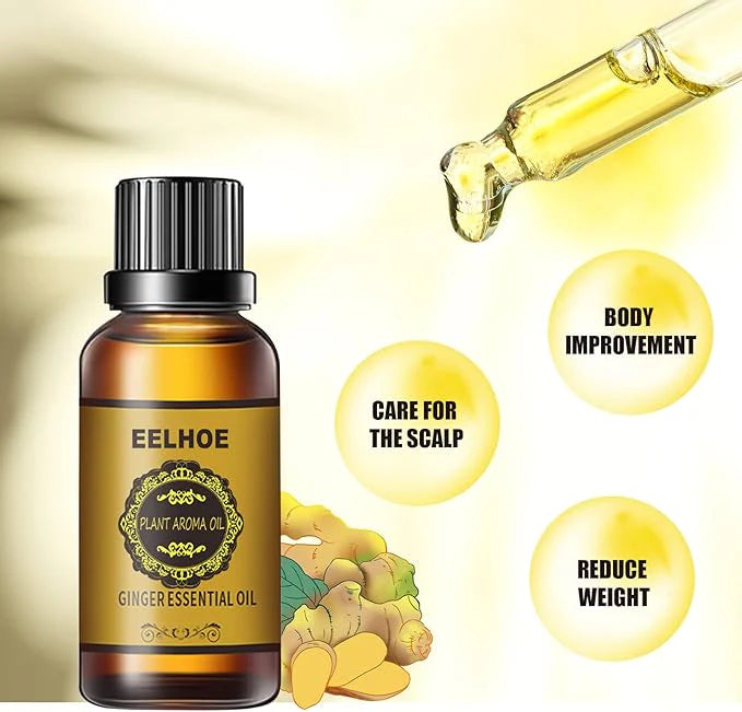 EELHOE Ginger Essential Oil – Natural Massage & Aromatherapy Oil 30ml