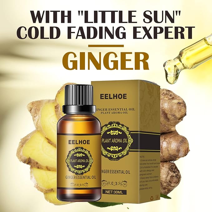 EELHOE Ginger Essential Oil – Natural Massage & Aromatherapy Oil 30ml