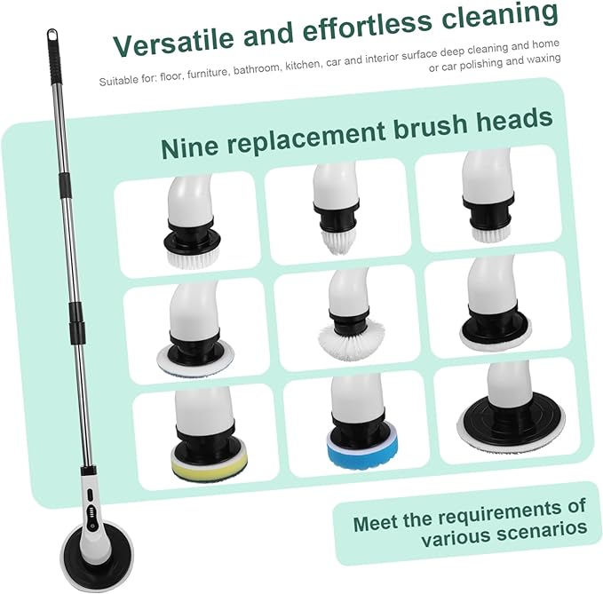 Electric Cleaning Brush - Cordless Spin Scrubber