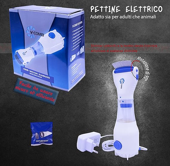 Electric Head Lice Remover Comb – Chemical-Free, Safe for Kids & Adults