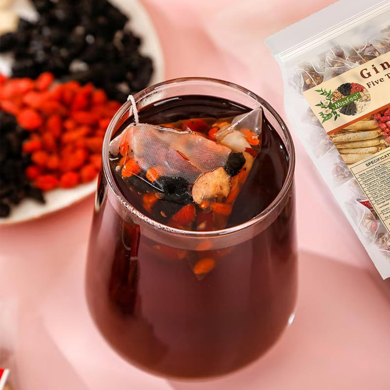 Ginseng Five Treasure Herbal Tea – Kidney Health & Wellness Blend