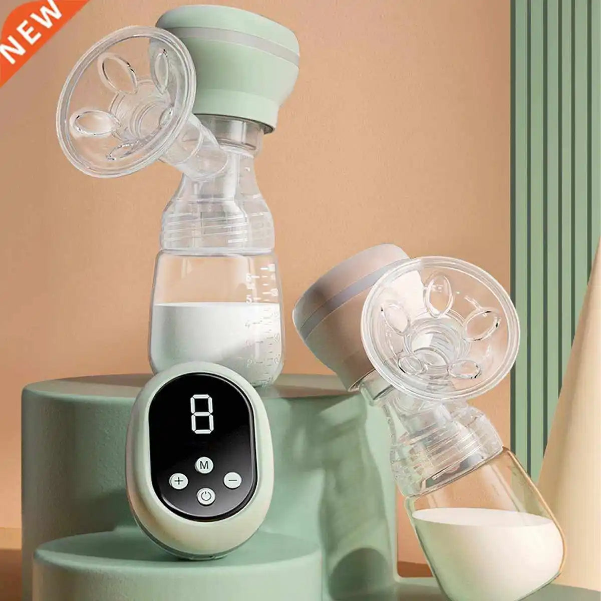 Rechargeable Electric Breast Pump 160 ml – High Suction, Silent & Comfortable Breastfeeding Pump with Portable Wireless Design, Painless Milk Extraction, Anti-Backflow Safety & Food-Grade BPA-Free Bottle for Moms