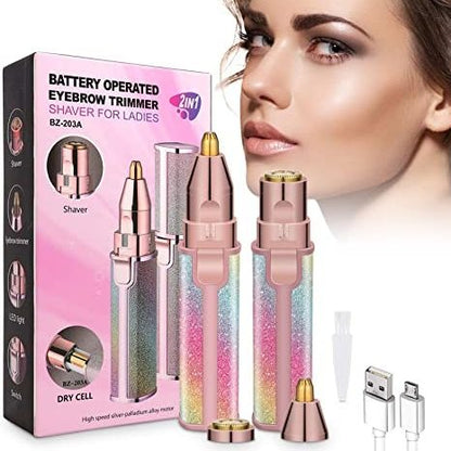 2 in 1 Rechargeable Flawless Trimmer & Facial Hair Remover