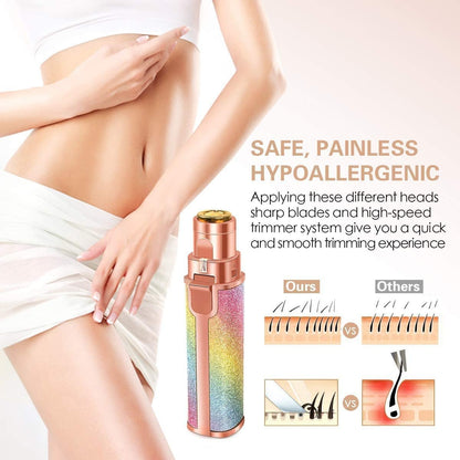 2 in 1 Rechargeable Flawless Trimmer & Facial Hair Remover