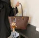 Ladies Fashion Large-Capacity Tote Shoulder Handbags (Brown)