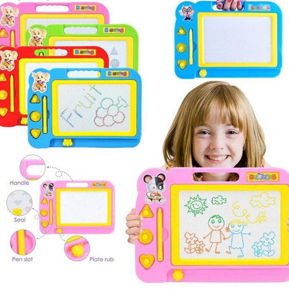 Smart Kids Magnetic Learning Doodle Board, Drawing & Writing Pad | Educational Erasable Travel Toy