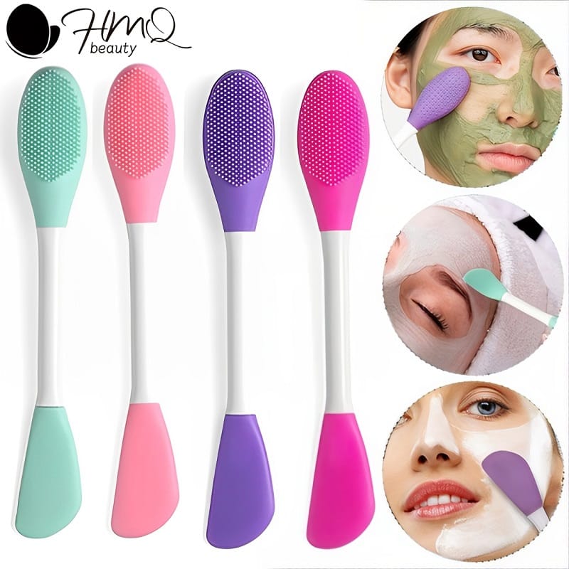 Double Ended Silicone Face Mask Brush, Facial Cleansing Brush, Premium Soft Facial Masks Other Skin Care Applicator Tool for Cream, Body Lotion,Moisturizer