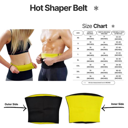 Hot Shapers Belt For Women Men Girls | Hot Shapper Belt For Hips Belly Fat Weight Loss Back Pain | Hot Shaper Slimming Belt Suana Sweat Belt Suit For Home Gym