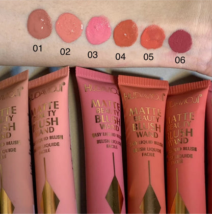 Moji Liquid Blush Natural Single Piece, Liquid Blushon Blusher Makeup for Cheeks Matte Finish 15ml