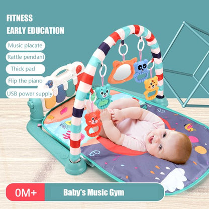 Musical Baby Play Mat with Piano & Lights | Kids Activity Play Gym Mat with Fence