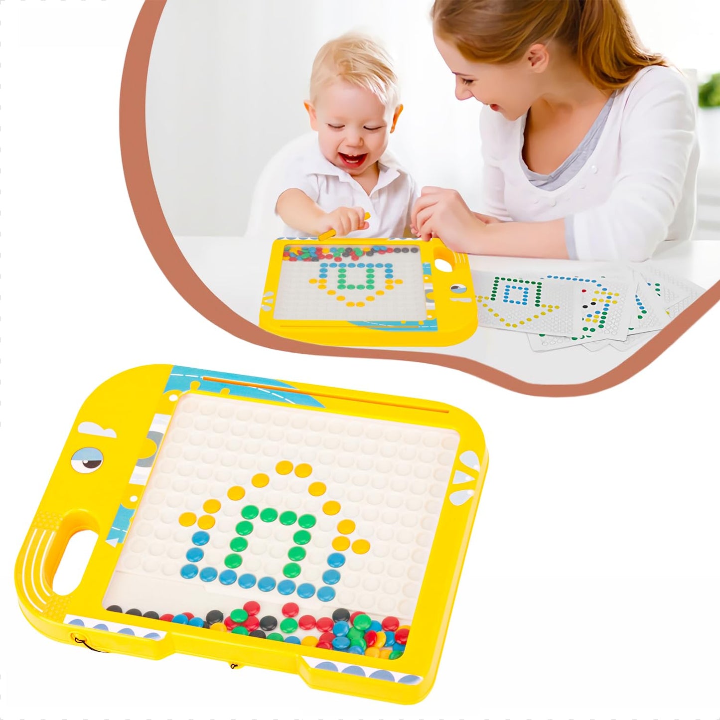 New Magnetic Drawing Board for kids and Toddlers, best for Learning Board for Toddler Kids (Elephant - Yellow)