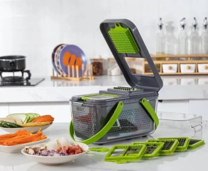 Kitchen Multifunctional Vegetable Cutter 22 Pcs Set | Slicer, Shredder, Dicer For Onion, Potato, Fruits & Vegetables | Household Food Chopper Set