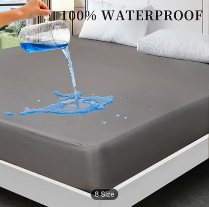 High quality Waterproof Mattress Cover For Double Bed King Size Fitted Mattress Protector Anti Slip Bed Sheet.