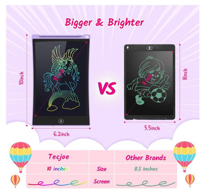 LCD Writing Tab Pad Up to 12 inch LCD Writing Tablet for Kids Toys Single and multi Color Erasable Digital Drawing Pad | Best Gift For Children Educational Learning Doodle Drawing Tablet Pad, Toys for 3 4 5 6 7 8 Year Old Girls Boys Kids