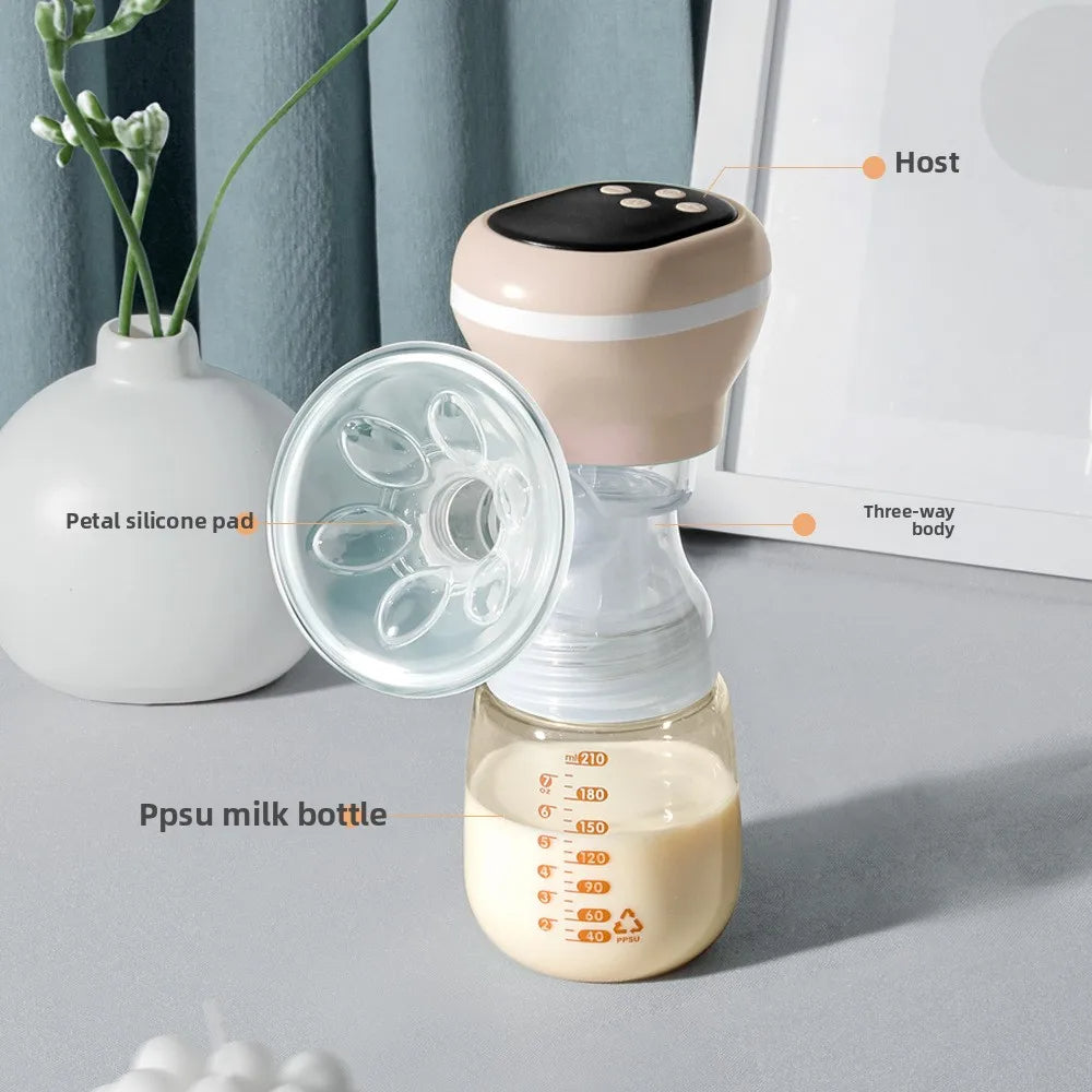 Rechargeable Electric Breast Pump 160 ml – High Suction, Silent & Comfortable Breastfeeding Pump with Portable Wireless Design, Painless Milk Extraction, Anti-Backflow Safety & Food-Grade BPA-Free Bottle for Moms