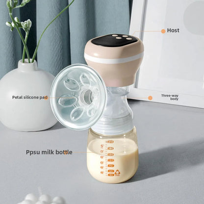 Rechargeable Electric Breast Pump 160 ml – High Suction, Silent & Comfortable Breastfeeding Pump with Portable Wireless Design, Painless Milk Extraction, Anti-Backflow Safety & Food-Grade BPA-Free Bottle for Moms