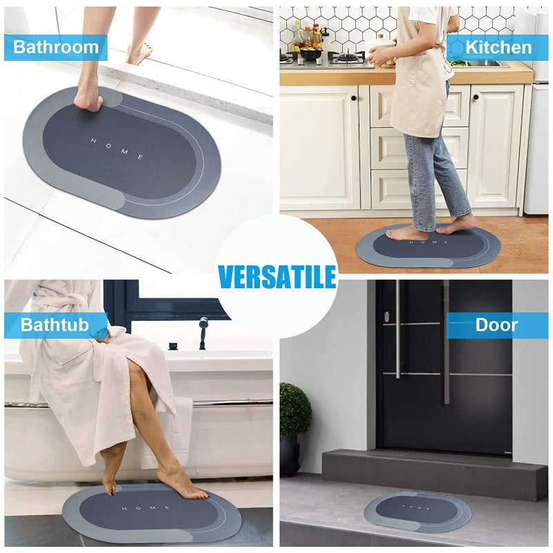 Bath Mat Water Absorbent Non-Slip, Water Absorbent Bath Carpet for Bathroom, Shower Room, Tub, Entryway, Kitchen, Sink - Random designs
