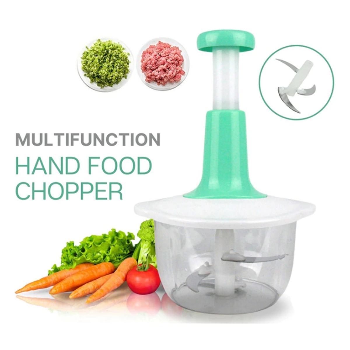 Hand Pat Food Processor - Hand press Chopper Machine Food Processor - Home Appliances - Small Kitchen Appliances / Meat Chopper Cutter / Handheld Vegetable Chopper / Mincer / Mixer / Blender to Chop Fruits - Onion / Chopper machine hand - Payaz Cutter