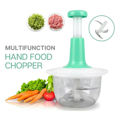 Hand Pat Food Processor - Hand press Chopper Machine Food Processor - Home Appliances - Small Kitchen Appliances / Meat Chopper Cutter / Handheld Vegetable Chopper / Mincer / Mixer / Blender to Chop Fruits - Onion / Chopper machine hand - Payaz Cutter