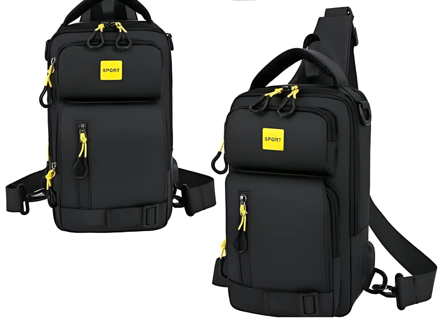 Stylish Waterproof Crossbody Chest Bag for Men with USB Charging Port | Travel & Casual Shoulder Sling Bag