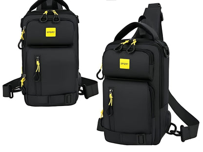 Stylish Waterproof Crossbody Chest Bag for Men with USB Charging Port | Travel & Casual Shoulder Sling Bag