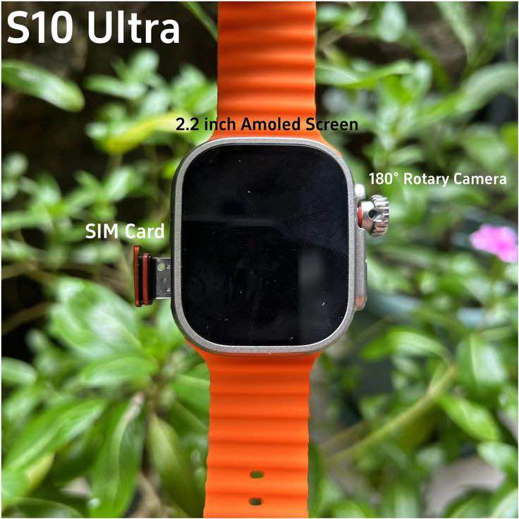 S10 ultra call 2 2025 new arrival [4G LTE SIM] S8 Ultra Android 4gB+64GB Play Store GPS WiFi Bluetooth Health Monitoring Phone Call Smart Android Watch
